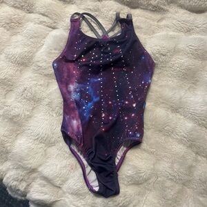 More Than Magic Cosmic Kids Leotard- Purple and Blue